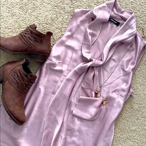 Nine West Tie Neck Blouse in Rose